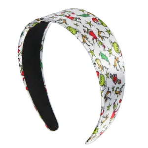 Dr. Seuss How GRINCH Stole Christmas Allover Character Design Headband For Women and Girls