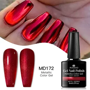 MSRUIOO 8ml Metallic Color Gel Nail Polish, Mirror Metallic Effect Bright Chrome 8 Colors Nail Polish Long-Lasting Salon Quality, Soak Off UV Gel Neon Varnish, Nail Polish Chrome Finish, Ideal Halloween Christmas Gift