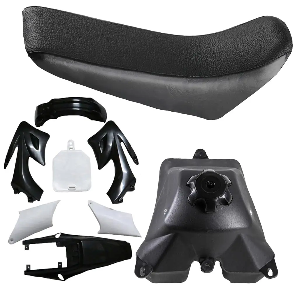 Apollo Orion 7pcs Pit Bike Plastics Fairing Kit with Tall Seat Tank for Apollo 90cc 110cc 125cc 150cc Orion Style Thumpstar Atomik Dirt Pit Bike