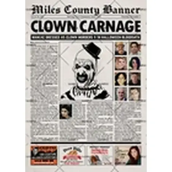 Terrifier Newspaper Poster 