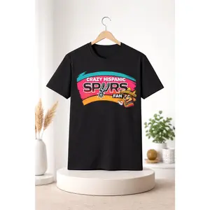 Crazy Hispanic Spurs Fan T-Shirt – Retro Basketball Graphic Tee, Team Pride Unisex Shirt