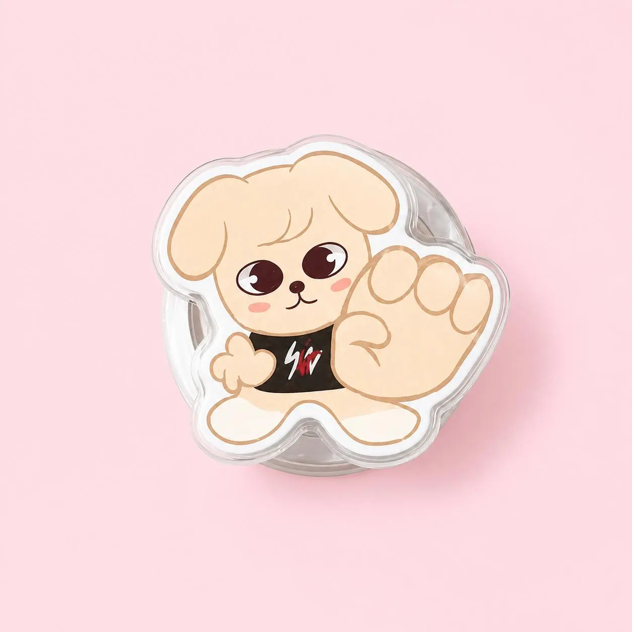 SKZ PuppyM Cute Kawaii Puppy MagSafe Phone Grip, Adorable Cartoon Dog Magnetic PopSocket Stand for iPhone & Kindle, Girly Gift