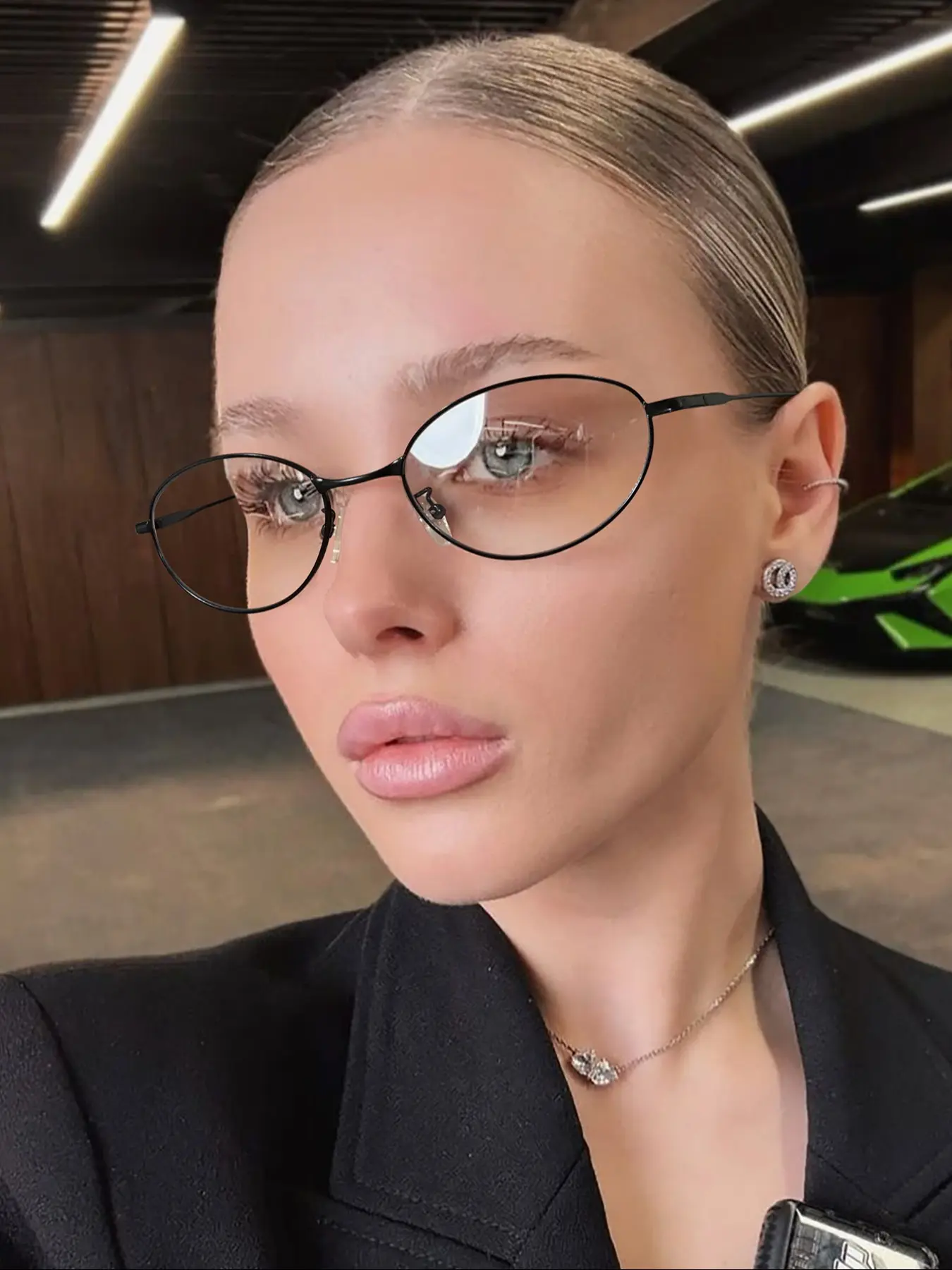 Elegant Oval Thin Frame Glasses for Women, Anti Blue Glasses, Fashionable Frames Glasses, Simple Style Fashion Accessory, Lightweight Comfortable Daily Wear, Perfect Student Choice, Lightweight Eyewear
