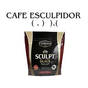 Cafe Divina Sculpt Black Organic Arabica Coffee - Premium Blend with 75mg Caffeine - 0g Sugar - 8.1 oz Bag