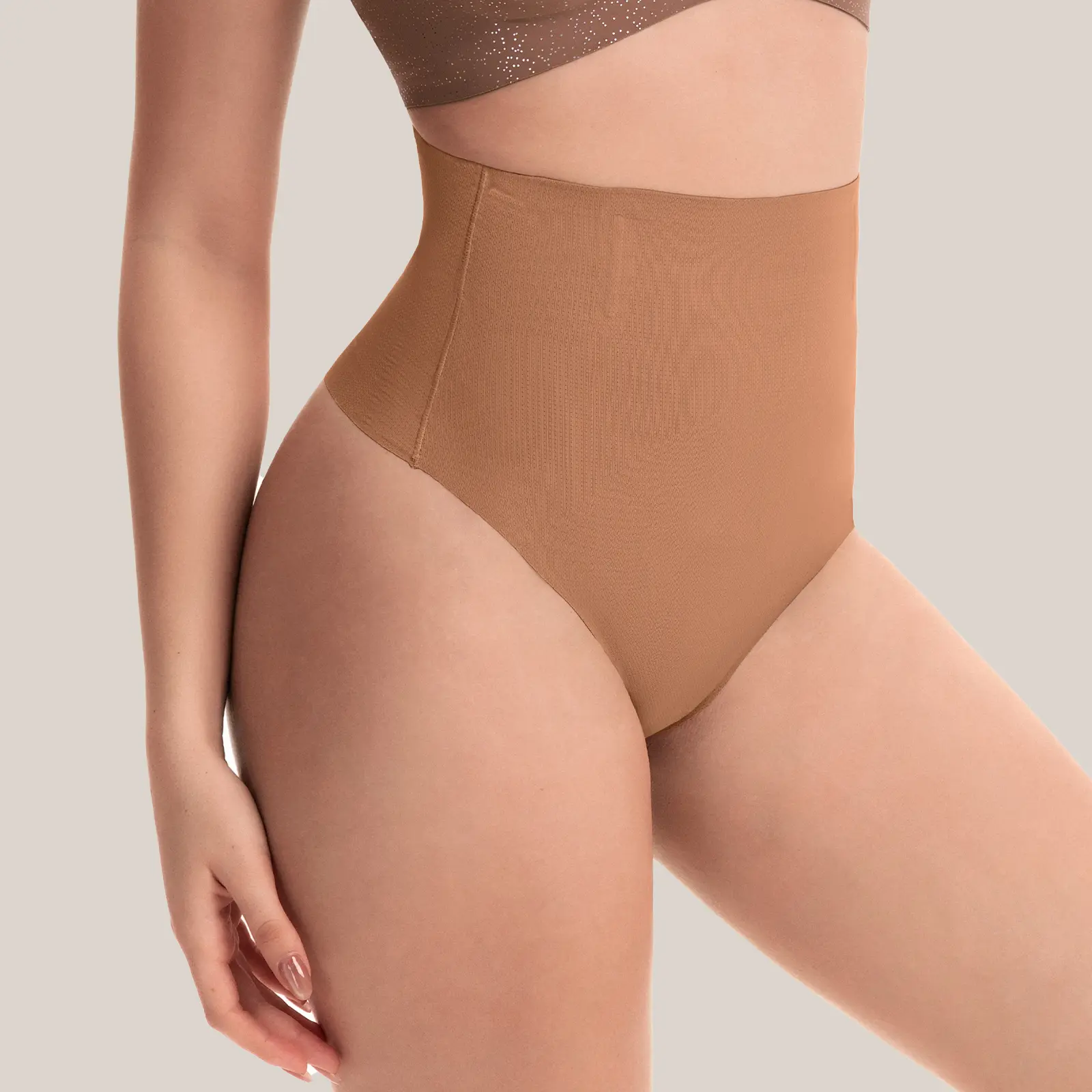 VRCOMFY Women's High-Waisted Shapewear Panties, Tummy Control Seamless Body Shaper Briefs, Smooth Invisible Underwear