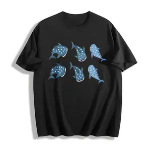 Whale Shark Embroidered Shirt, Ocean animal Lover Shirt, Summer Embroidered Shirt, trendy Summer tee, Fish Lover shirt
