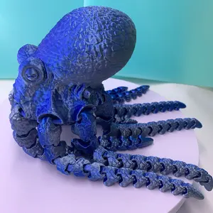 Large 3D Printed Octopus Statue, Decorative Sculptures, Jointed Activity Design, Perfect Home Decor Ornament, Ideal for Living Room & Bedroom