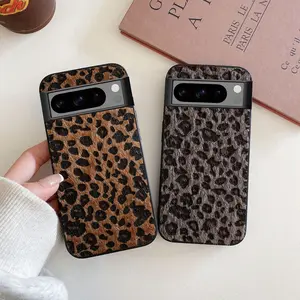 Fashion Retro Leopard Print Plush Textured Phone Case for Google Pixel 10 9  XL 6Pro 7Pro 8Pro 7A 8A 9A 6A Protective Cover