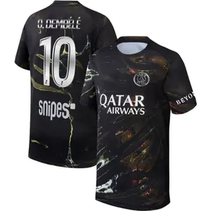 Unisex Soccer/Football Paris Saint-Germain Club O.Dembélé #10 2025/26 Night Edition Stadium Replica Jersey - Black 3SB