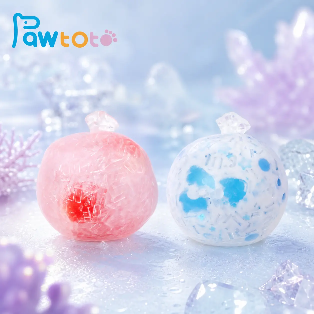 Pawtoto Crackle Ice Stick Ball Stress Relief Toys Squishy Stressball #Summervibes