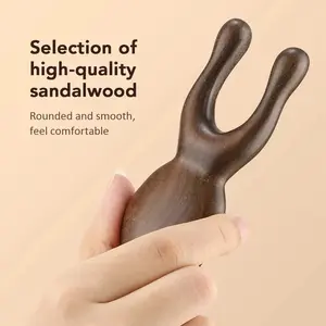 Natural Sandalwood Manual Massager for Eyes, Nose, and Face, Frog Massager a Handheld Wooden Acupressure Tool Nose Lift Device for Eye Nose Meridian Dredging & Acupoint Care and Is Ergonomically Designed
