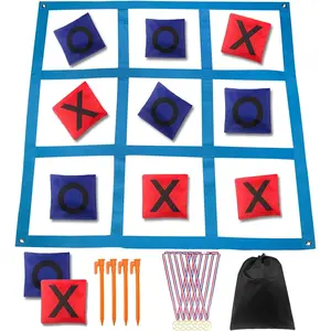 Outdoor Giant Tic Tac Toe Games for Kids Adults and Family, Large Carnival Yard Lawn Bean Bag Toss Game Outside Field Day Birthday Party Backyard Easter Fall Festival Beach Fun Games