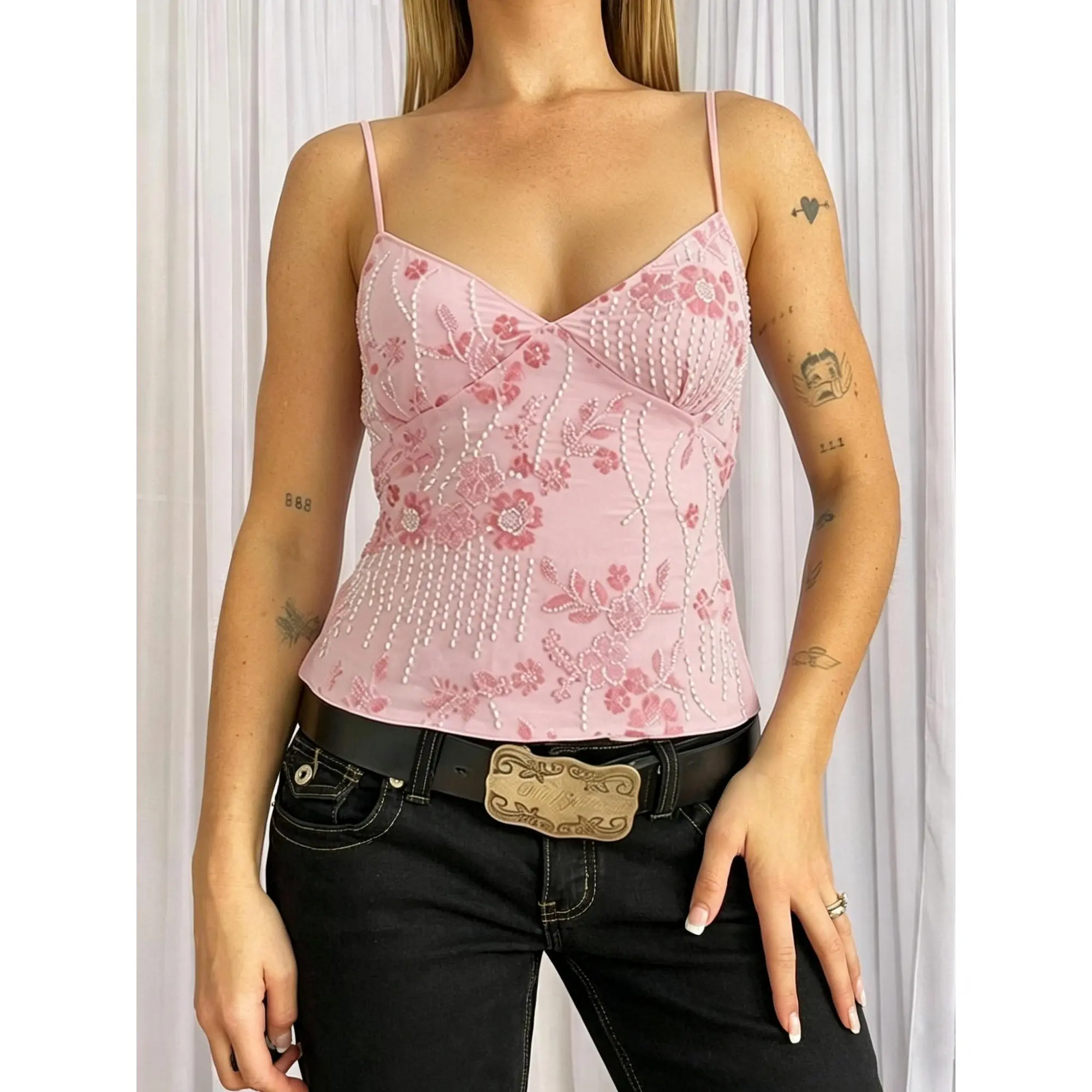 beaded cami top - TikTok Shop
