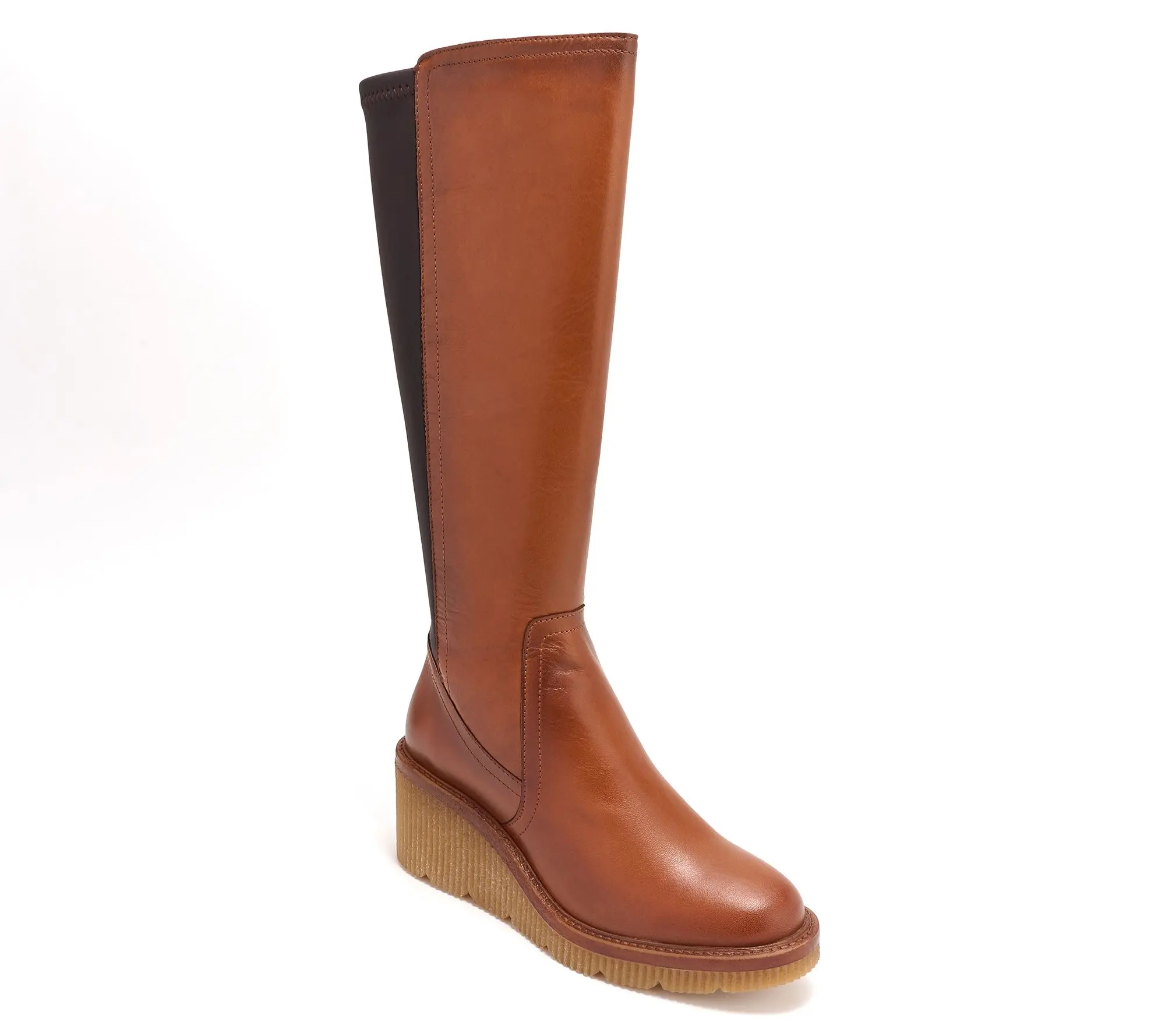 Miz Mooz Leather Tall Shaft Wedge Boots - Adriana