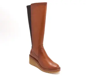 Miz Mooz Leather Tall Shaft Wedge Boots - Adriana