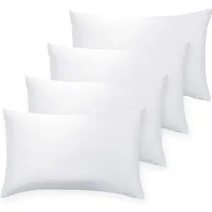 12 x 20 Throw Pillow Insert - Pack of 4 White, Down Alternative Pillow Inserts for Decorative Pillow Covers, Throw Pillows for Bed, Couch Pillows for Living Room (12" x 20" (Pack of 4))