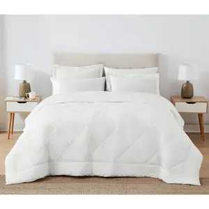 Cannon Solid Oversized Percale King 3 Piece Comforter Set