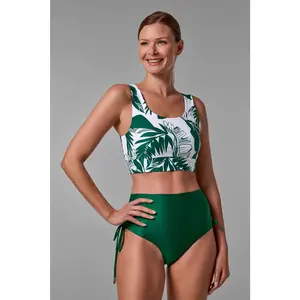 Women's Spring Garden Bikini Swim Crop Top | Eden Palm Paradise