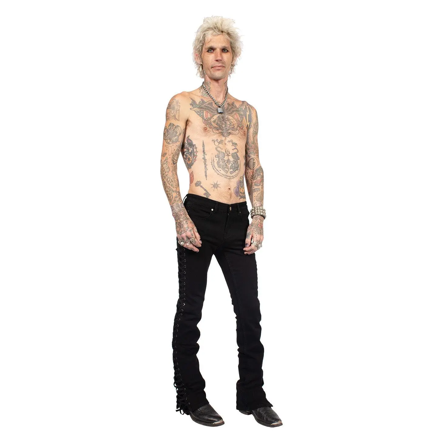 Side Lace Rocker Jeans