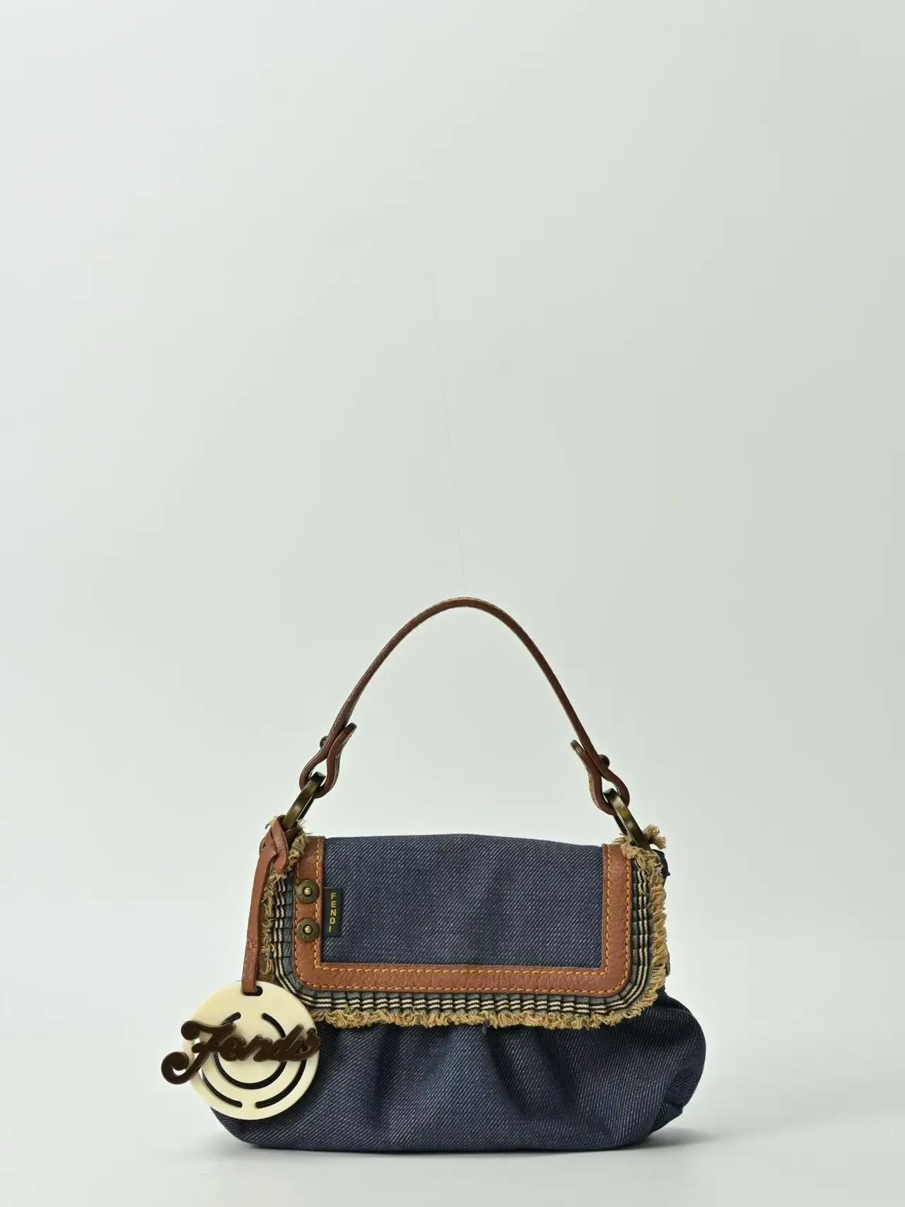 Pre-owned FENDI Canvas Denim Handbag 19356446