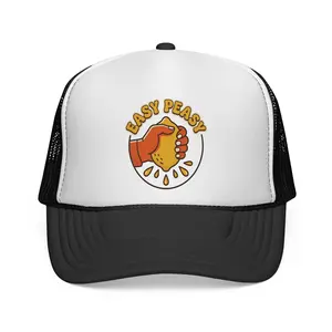Easy Peasy Lemon Squeezy graphic Trucker Cap | Retro citrus design