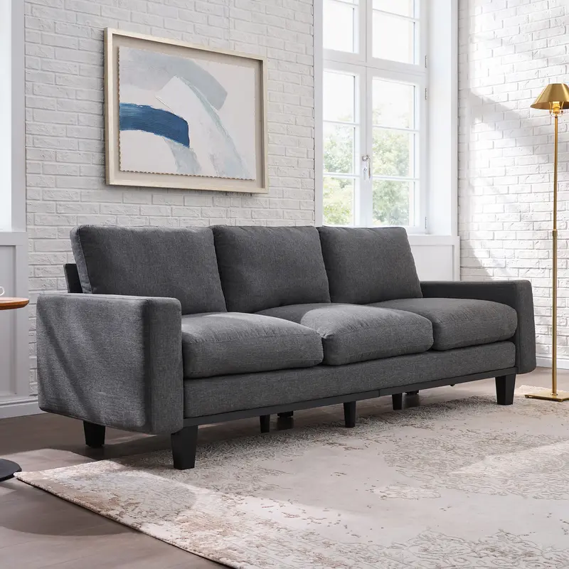 AMERLIFE 3 Seater Sofa with Deep Seat, Modern Fabric Couch for Living Room, Full Metal Support, Pet-Friendly Comfy Sofa, Standard Couch for Bedroom & Apartment[TikTokShopFallDealsForYou]