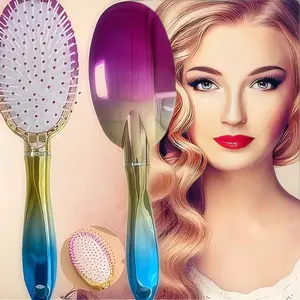 Gradient Color Hair Styling Comb, 1 Count Hair Massage Comb, Scalp Massage Comb, Curly Hair Detangling & Styling Tool, Hairdressing Comb for Women & Men