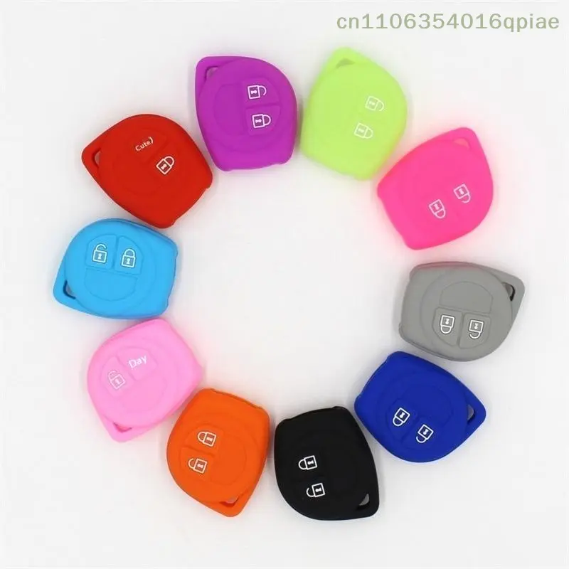 1 Pc Remote Repair Holder Silicone Keyless Cover For Esteem Baleno SX4 Grand Vitara Jimny Liana Ignis 2Button Car Key FOB