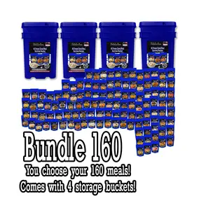 MAK D Productions Freeze Dried Meal Pouches - Set of 160 for only $10.99 each - Gourmet Recipes by a Sullivan University (Louisville, Kentucky) Culinary Chef Graduate - NEVER BLAND TASTING - MADE IN THE USA