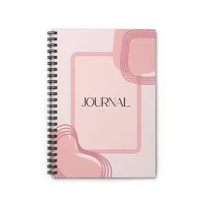 Stylish Ruled Spiral Pink Notebook - Perfect for Journaling and Note-taking