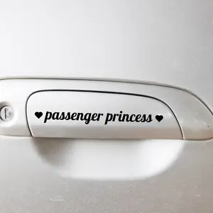 Passenger Princess Door Jam or Handle Transfer Sticker for Car