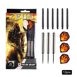 21g Professional Steel Dart Set, 3pcs Match-Level Steel Darts, Fits Fletched Boards, Includes Storage Box & Replacement Shafts, Darts Tips, Darts Sets