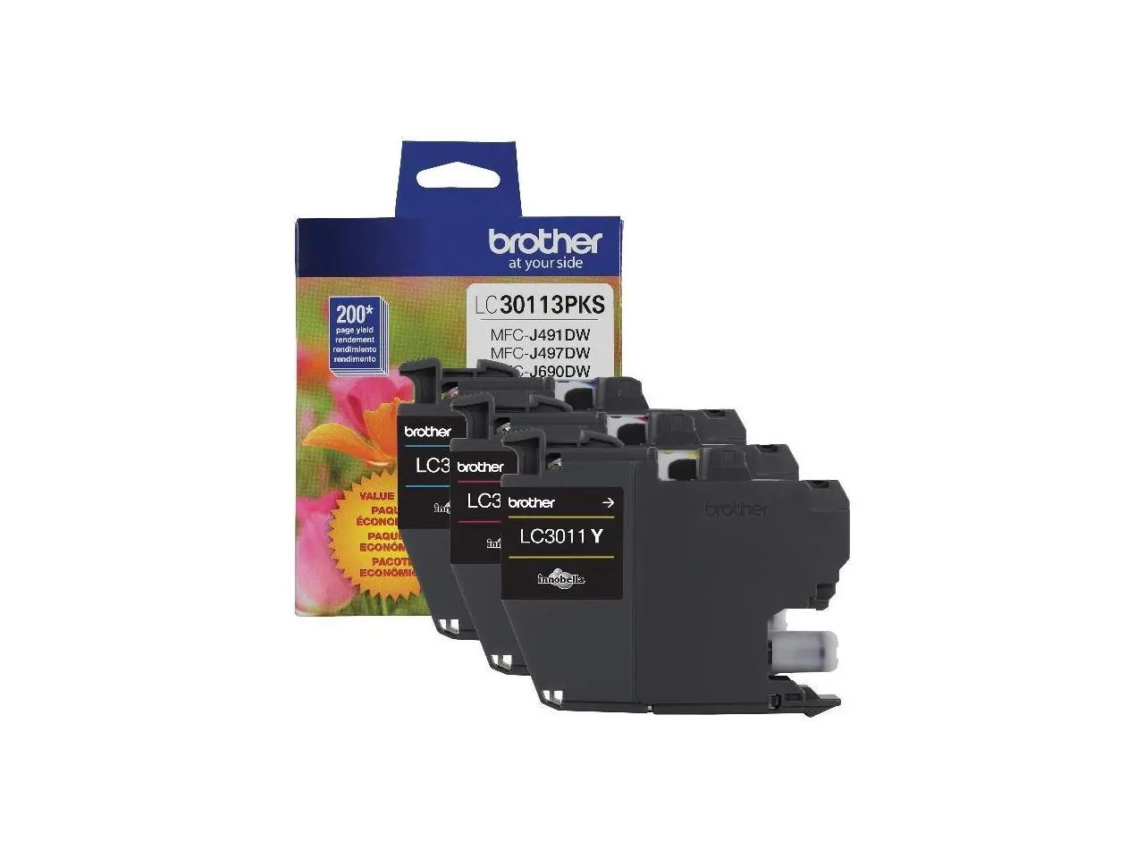 Brother LC30113PKS Ink Cartridge - Combo Pack - Cyan/Magenta/Yellow Brother LC30113PKS Ink Cartridge - Combo Pack - Cyan/Magenta/Yellow