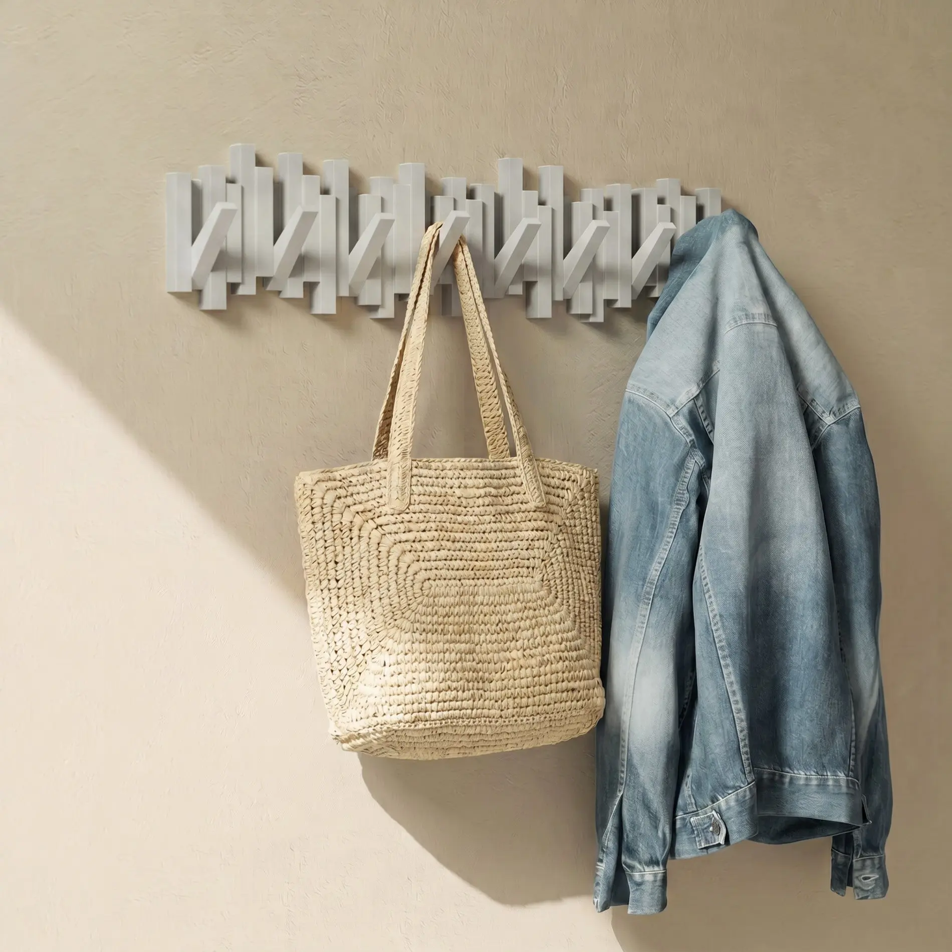 Umbra Sticks 8 Wall Hook, Convenient Wall-Mounted Organiser with Easy Installation, 0 - 5 Kg Load Capacity for Bedrooms