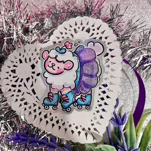 Roller Skatin' Sprout ~ Pixie Dust Glitter Sticker
