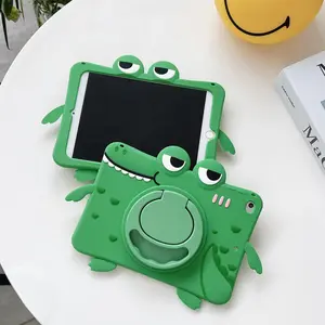 Cute Cartoon Crocodile Design Tablet Case, Rotatable Tablet Protective Cover, Tablet Protector, Tablet Casing for iPad 7th 8th 9th 10th Air 4/5, iPad Accessories