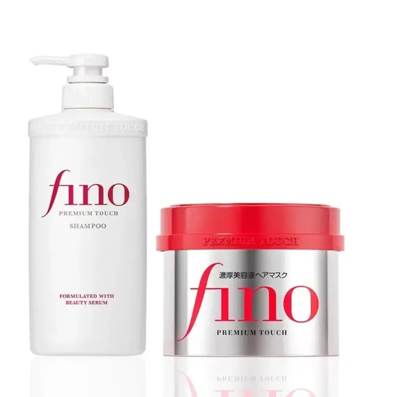 FINO Premium Hair Mask 230g & Repair Shampoo 550ml Set - Deep Nourishment & Repair for Dry, Damaged, or Color-Treated Hair Conditioner Haircare Cleanser