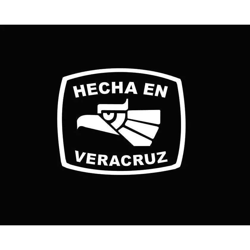 Hecha en Veracruz letters Decal Car Window Laptop Flag Vinyl Sticker Mexico GTO Mexican Sticker, Trucking, Trokiando Trucks decal MX VER
