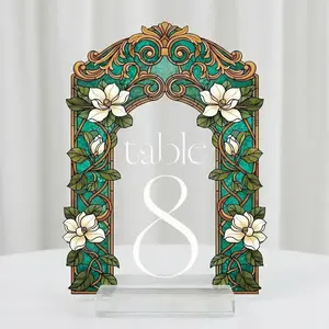 Wedding Table Numbers - Stained Glass
