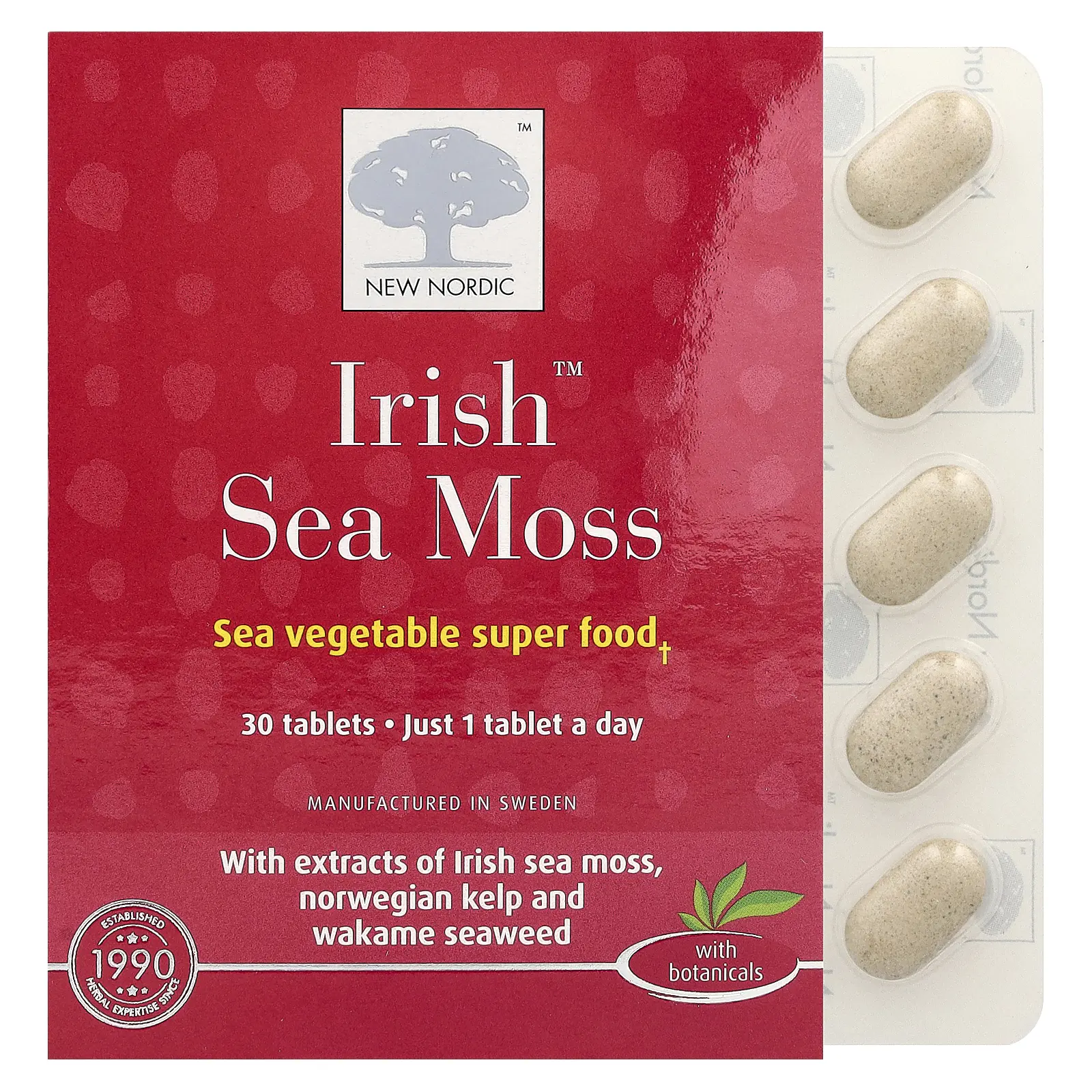 New Nordic Irish Sea Moss, 30 Tablets