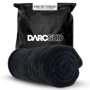DARCSUD Ultra-Absorbent Twisted Loop Towel 24"x36" Hydro-Loop Car Drying Towel for Fast One-Pass Drying No Wringing Needed Gentle on Paint