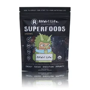 RAWr! SUPERFOODS - w Digestive Enzymes Probiotics & Prebiotics Green Drink Powder - Certified Organic - Created by Pro Skateboarder John Motta & Pro BMXer/Rare Fruit Grower Joey Motta