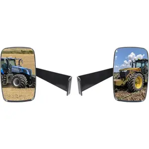Tractor Mirror Kit Set With Fixed Arms Compatible with John Deere 5000 & 6000 Series Tractor Replacement For DM2455000 2 Pcs Side Mirrors