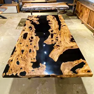 [OSS225] Olive Wood Epoxy Table custom epoxy river slab table, Executive Desk, Custom Large Epoxy River Table, Solid Wood Slabs Table, Large Computer Office Desk Workstation, Business Furniture for Home Office
