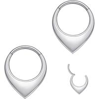 2pcs_16G 10mm Teardrop_Silver