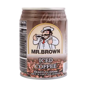MR.BROWN Taiwan 3-in-1 Instant Coffee Drink Original Flavor 240ml - Ready to Drink Iced Coffee Beverage