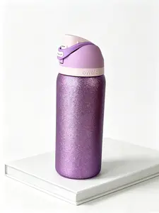 Owala 32oz Glitter Purple Insulated Water Bottle Leak-Proof 24hr Cold BPA-Free Stainless Steel Gym Travel Mug with Built-in Straw Portable Lid Tumbler Flask Drinkware