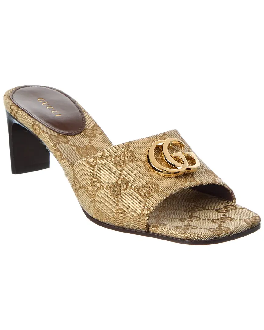 Gucci Double G GG Canvas Sandal