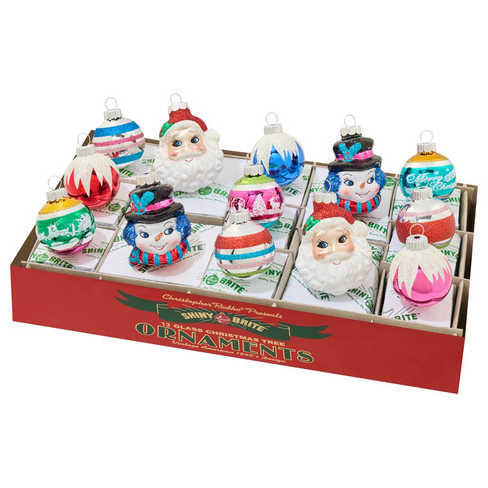 CHRISTMAS CONFETTI 13 COUNT FIGURES AND DECORATED ROUNDS