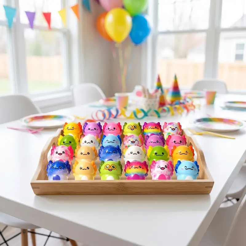 24-Pack Silicone Soft Plush Animal Squeeze Ball Fidget Set - Slow Return Squishies Toys, Decompression Squishy, Cool Gifts for Kids, Back to School Classroom Reward Teacher Gifts